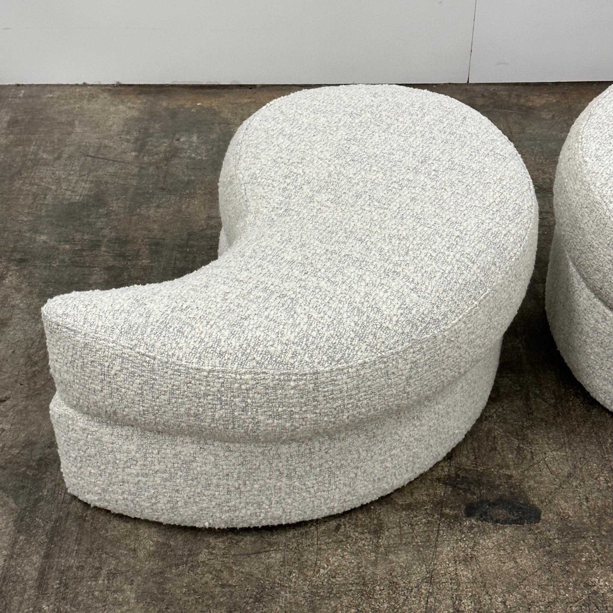American Vladimir Kagan Style Apostrophe Ottomans by Directional