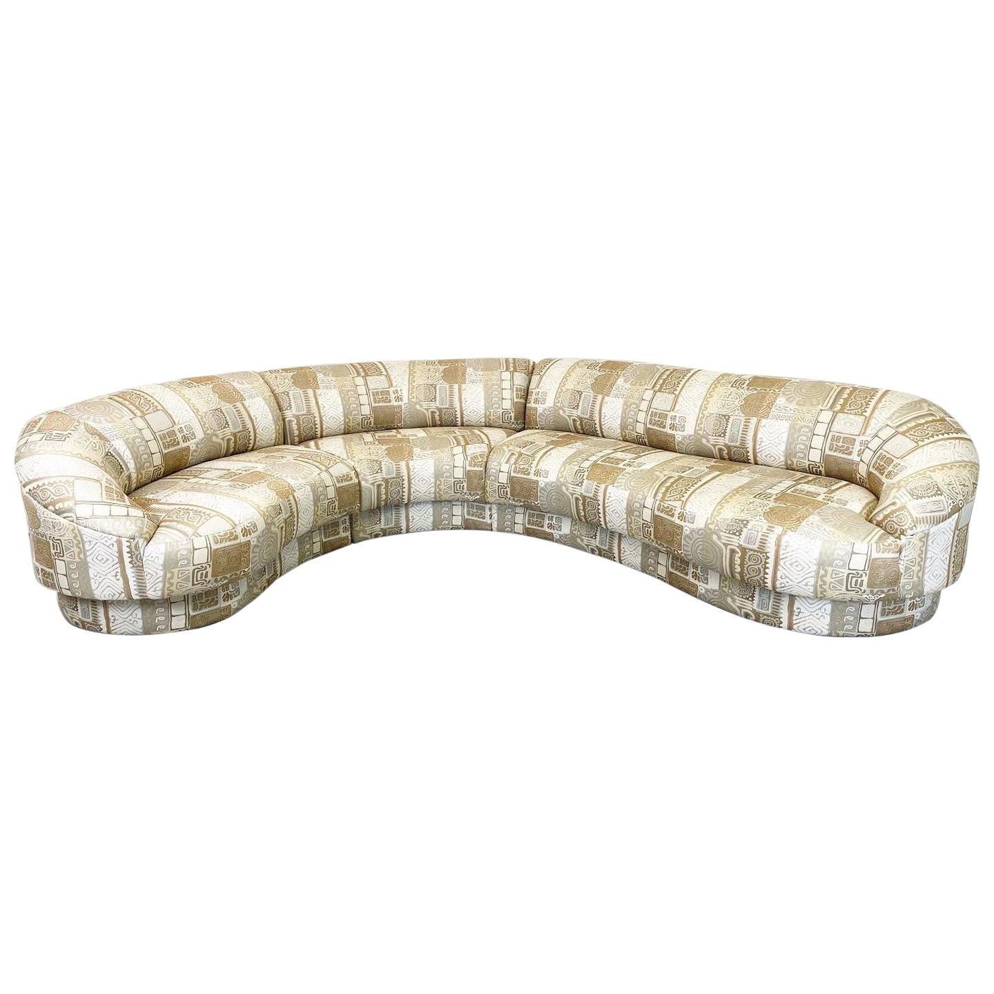 Vladimir Kagan Style Biomorphic Sectional Sofa by Weiman