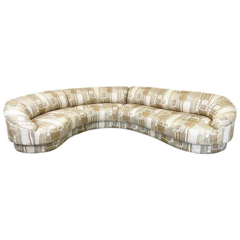Vladimir Kagan Style Biomorphic Sectional Sofa by Weiman For Sale