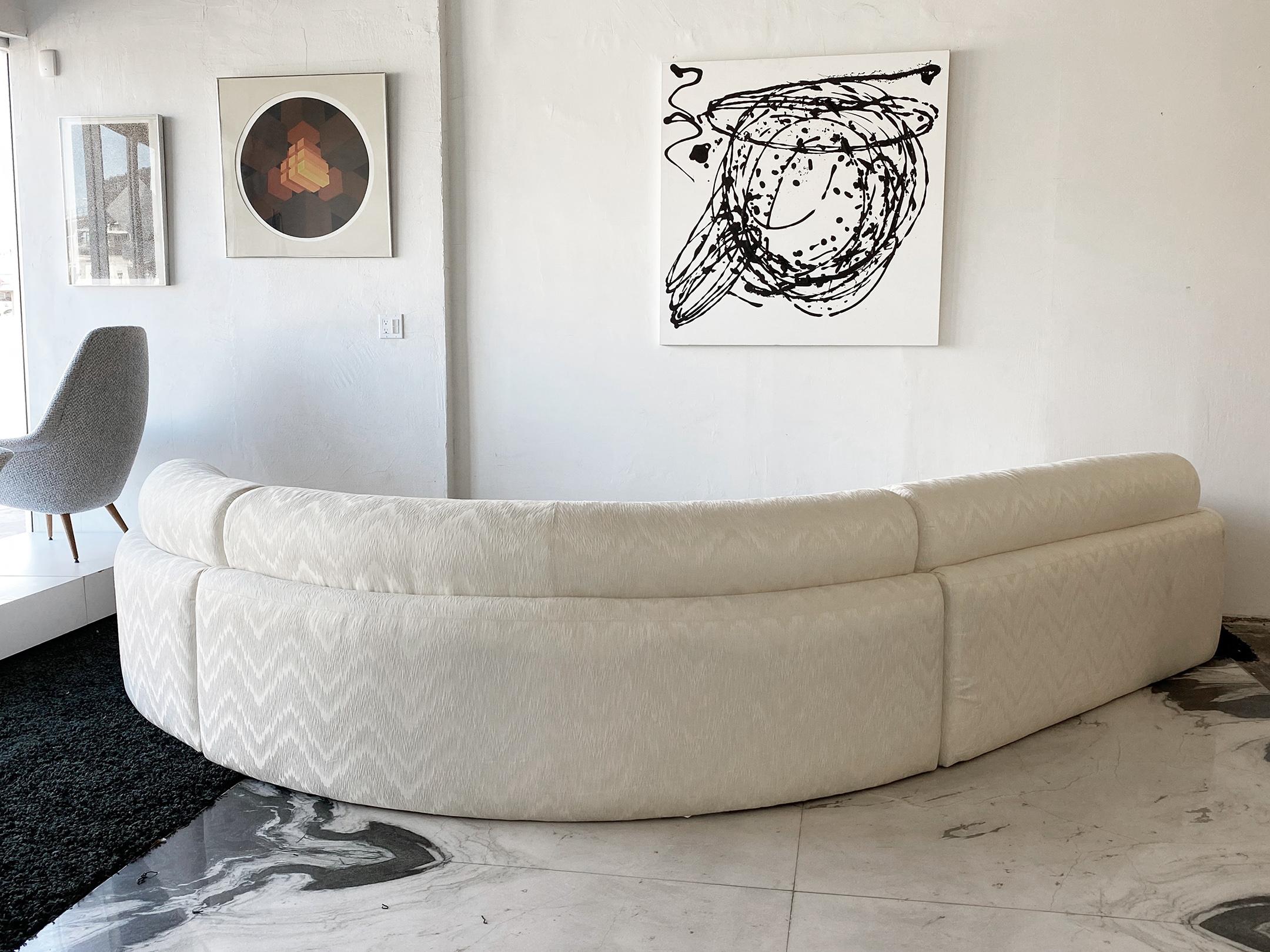 Gebogenes Serpentinen-Sofa von Directional Furniture (Postmoderne) im Angebot