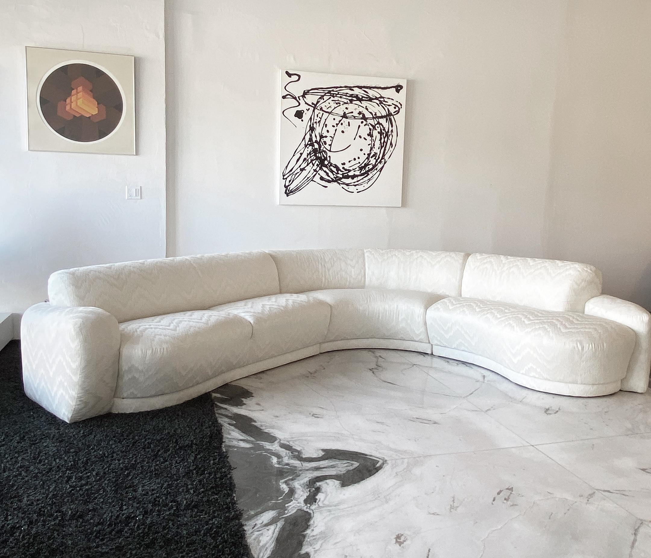 Gebogenes Serpentinen-Sofa von Directional Furniture im Zustand „Gut“ im Angebot in Culver City, CA