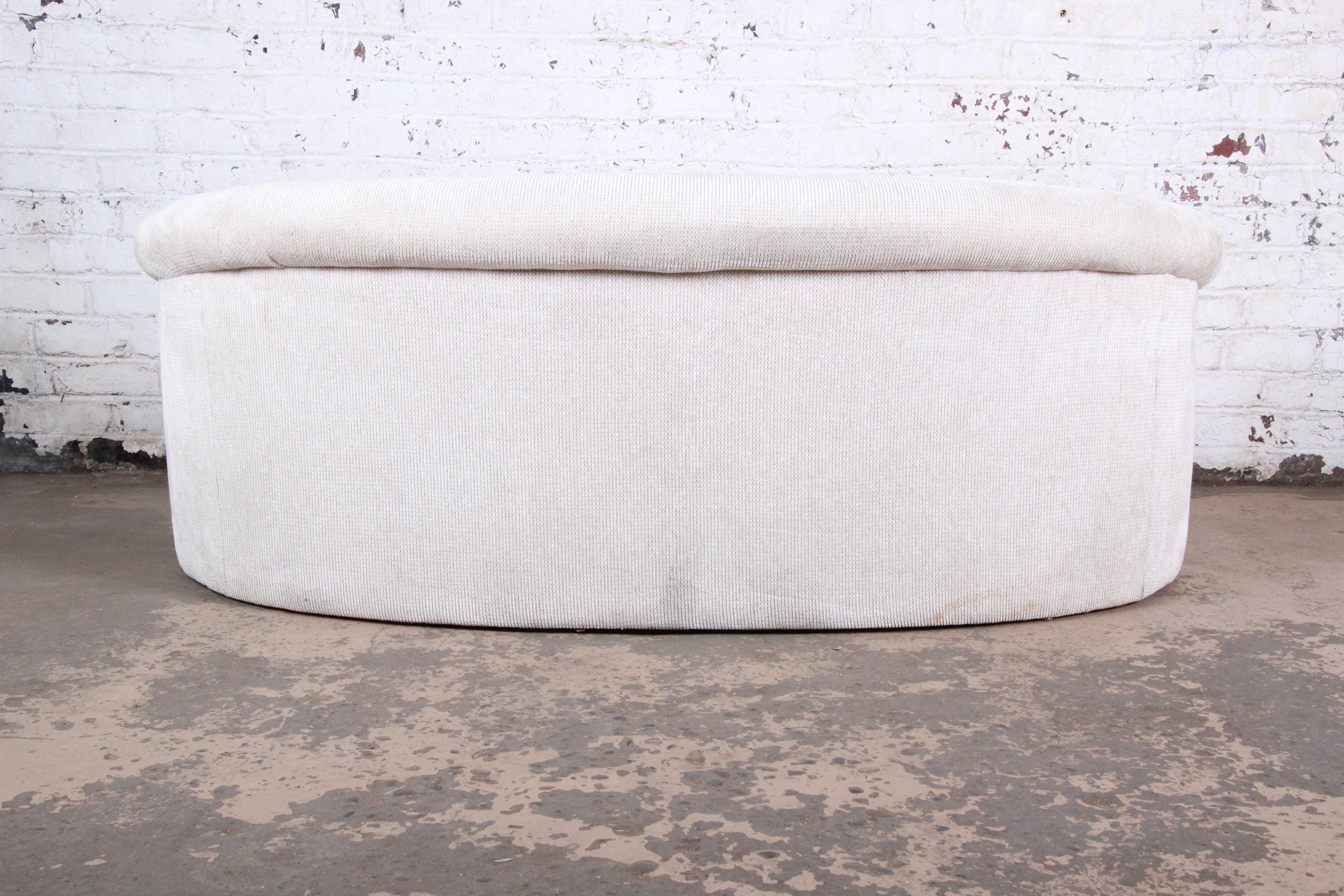 Vladimir Kagan Style Midcentury Kidney-Shaped Sofa In Good Condition In South Bend, IN