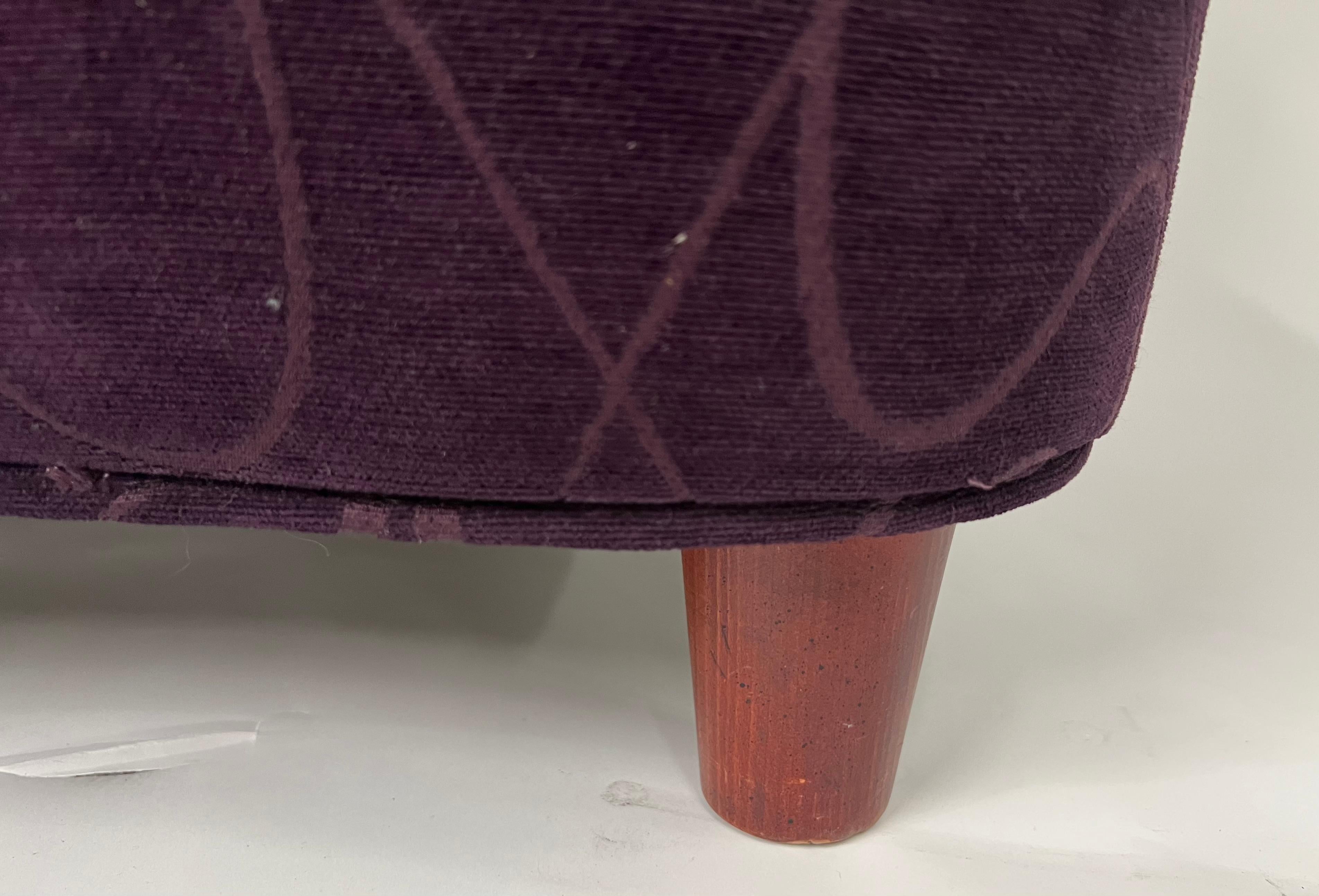 Mid-Century Modern Purple Fan Back Lounge Chair, a Pair 7