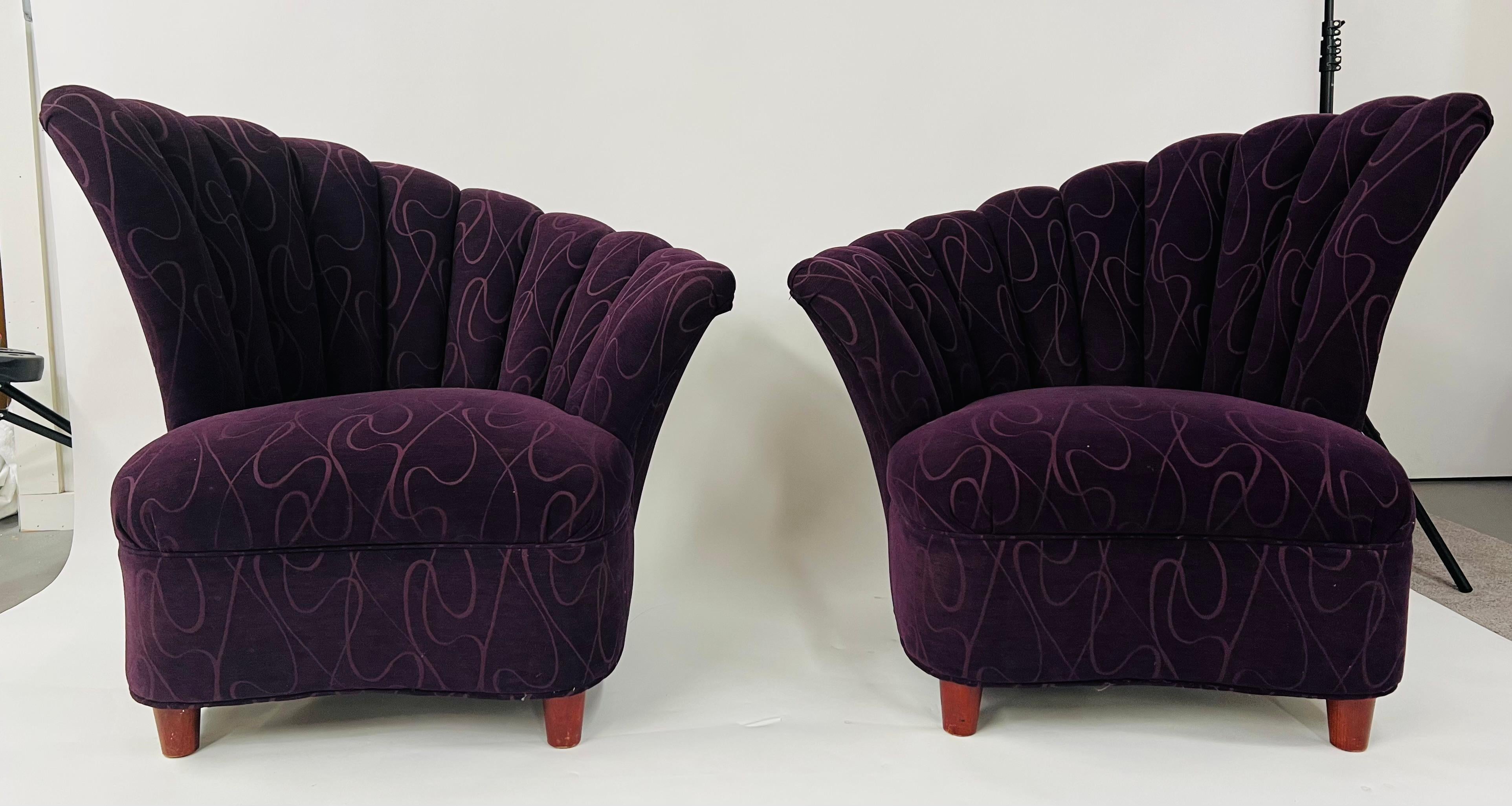 dark purple armchair