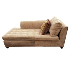 Vladimir Kagan Style Tuffed Dunkirk Right Arm Chaise Lounge