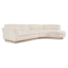 Retro Vladimir Kagan Style Weiman Mid Century Curved Sectional Sofa
