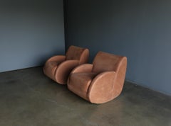 Vladimir Kagan Suede "Rock Star" Rocking Chairs