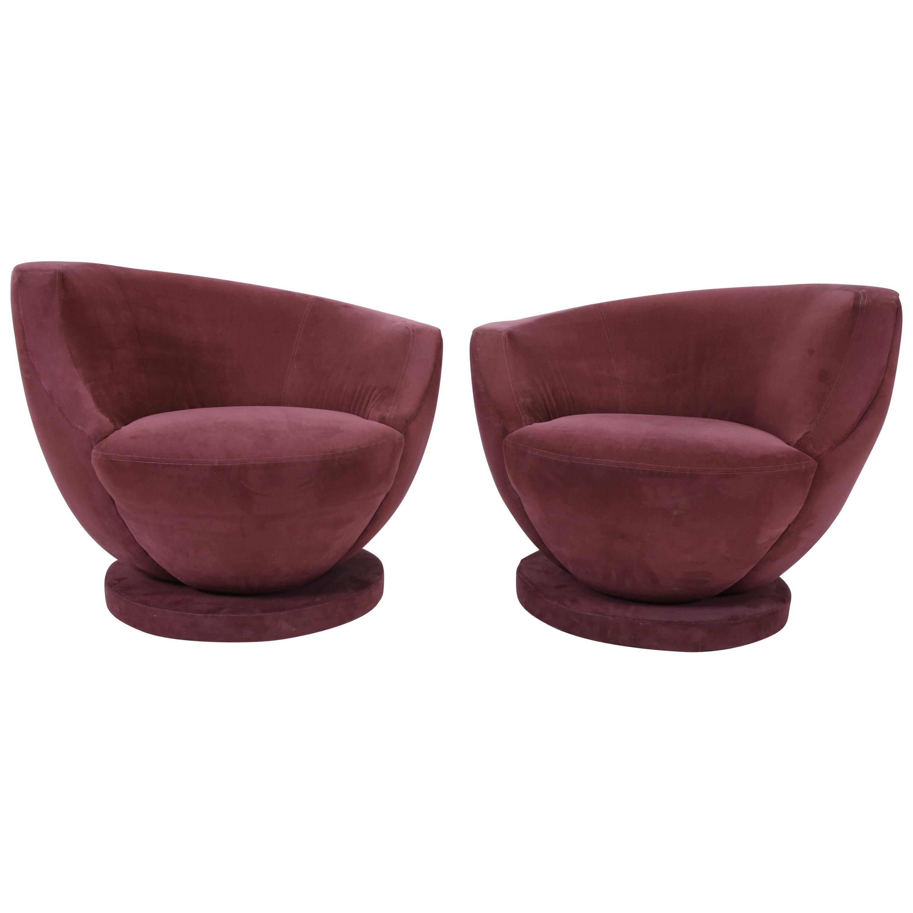 Vladimir Kagan Swivel Chairs for Directional