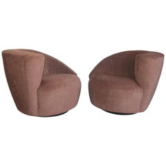 Vladimir Kagan Swivel Lounge Chairs
