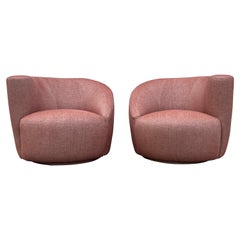 Vladimir Kagan Swivel Nautilus Lounges - a Pair