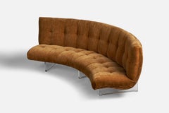 Vladimir Kagan, "Unicorn" Sofa, Lucite, Velvet, USA, c. 1975