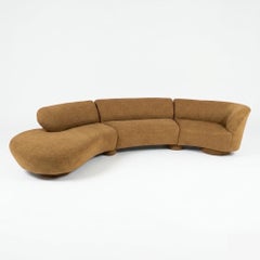 Vladimir Kagan Vintage Mid Century Modern 3 Piece Cloud Serpentine Sectional