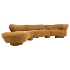 Vladimir Kagan Vintage Mid Century Modern 3 Piece Cloud Serpentine Sectional