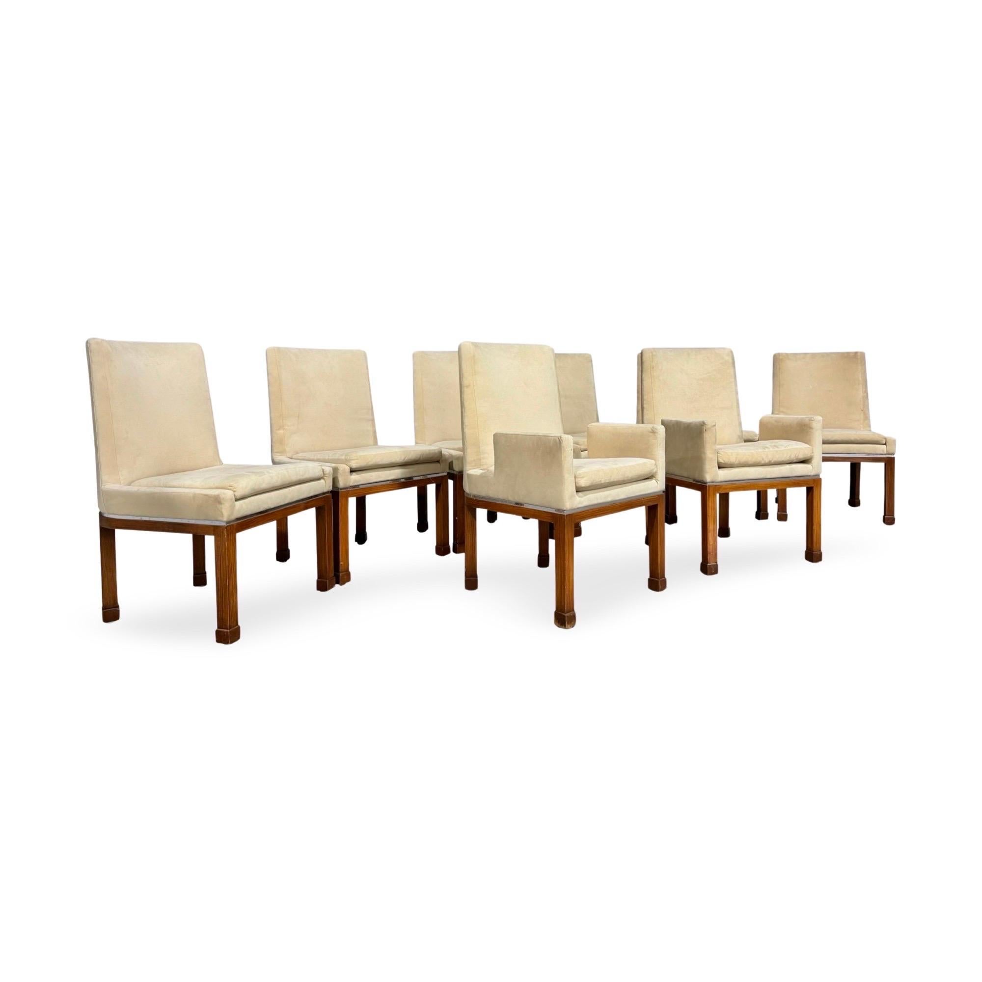 Mid-Century Modern Vladimir Kagan Vintage Signed Dining Chairs, Set Of Eight c. 1970s For Sale