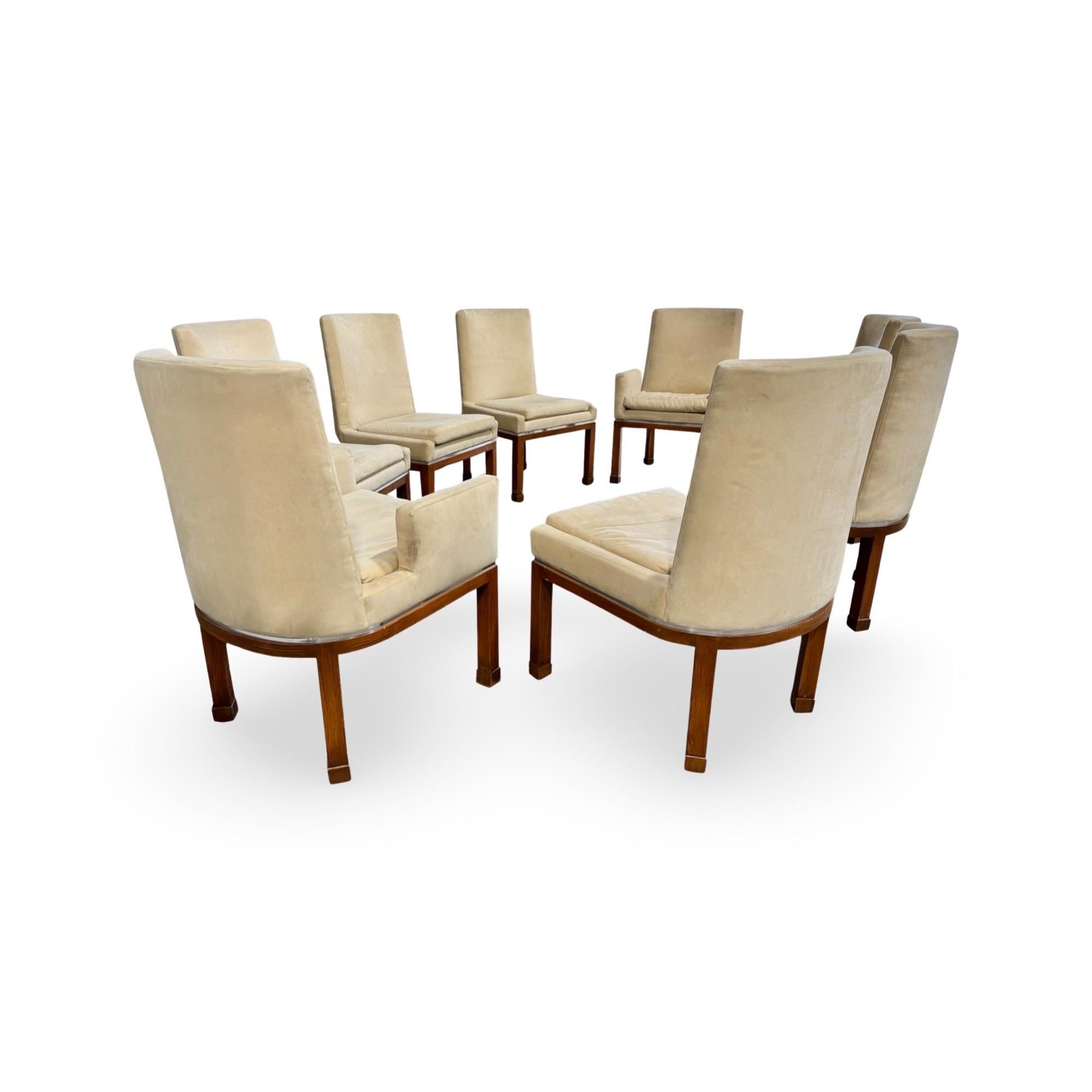 Mid-20th Century Vladimir Kagan Vintage Signed Dining Chairs, Set Of Eight c. 1970s For Sale