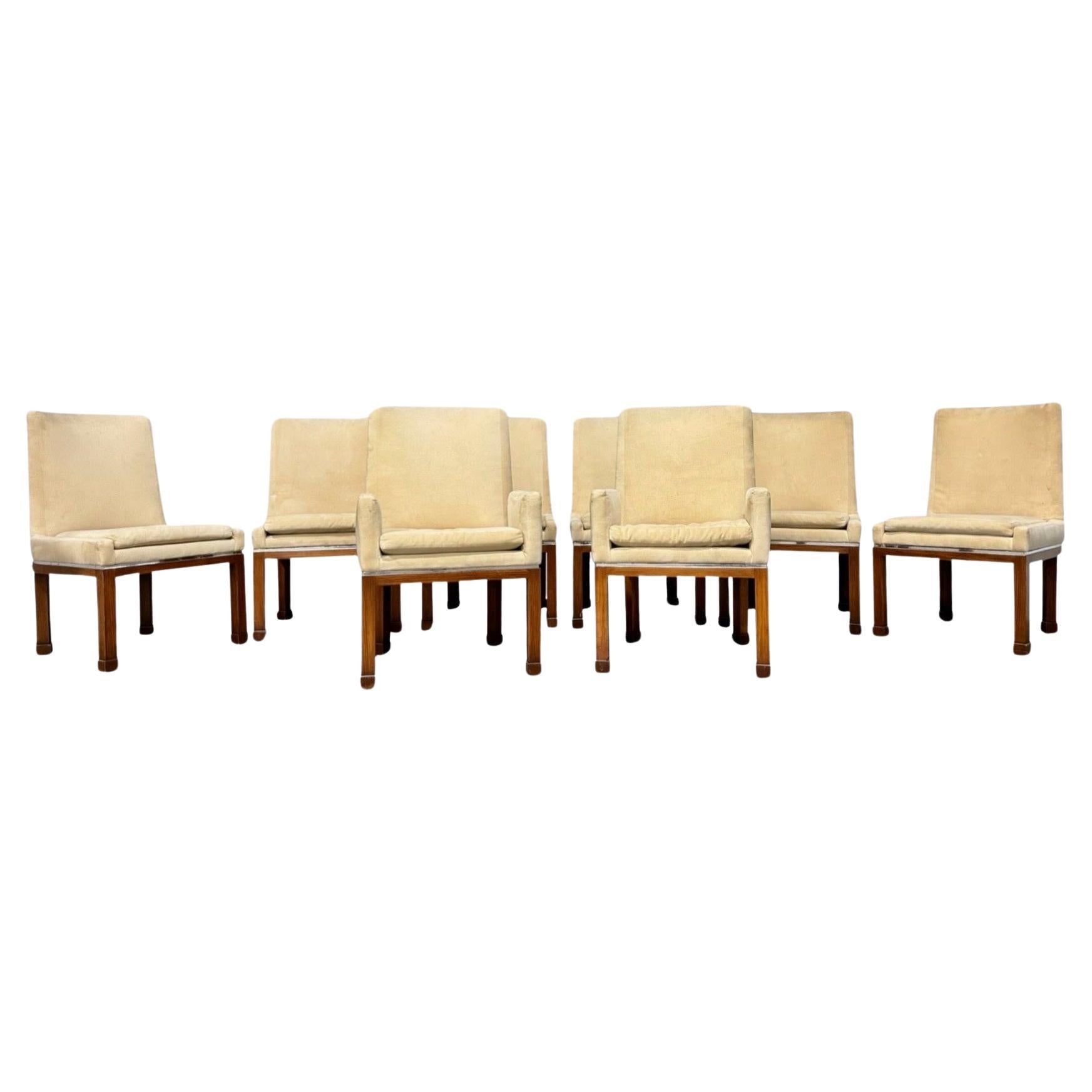 Vladimir Kagan Vintage Signed Dining Chairs, Set Of Eight c. 1970s For Sale