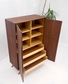 Vladimir Kagan Walnut Dresser Two Door Cabinet Chifforobe on Slayed Legs Mint!