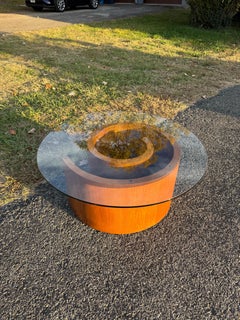 Vladimir Kagan Walnut Snail Coffee Table Mid-Century Modern