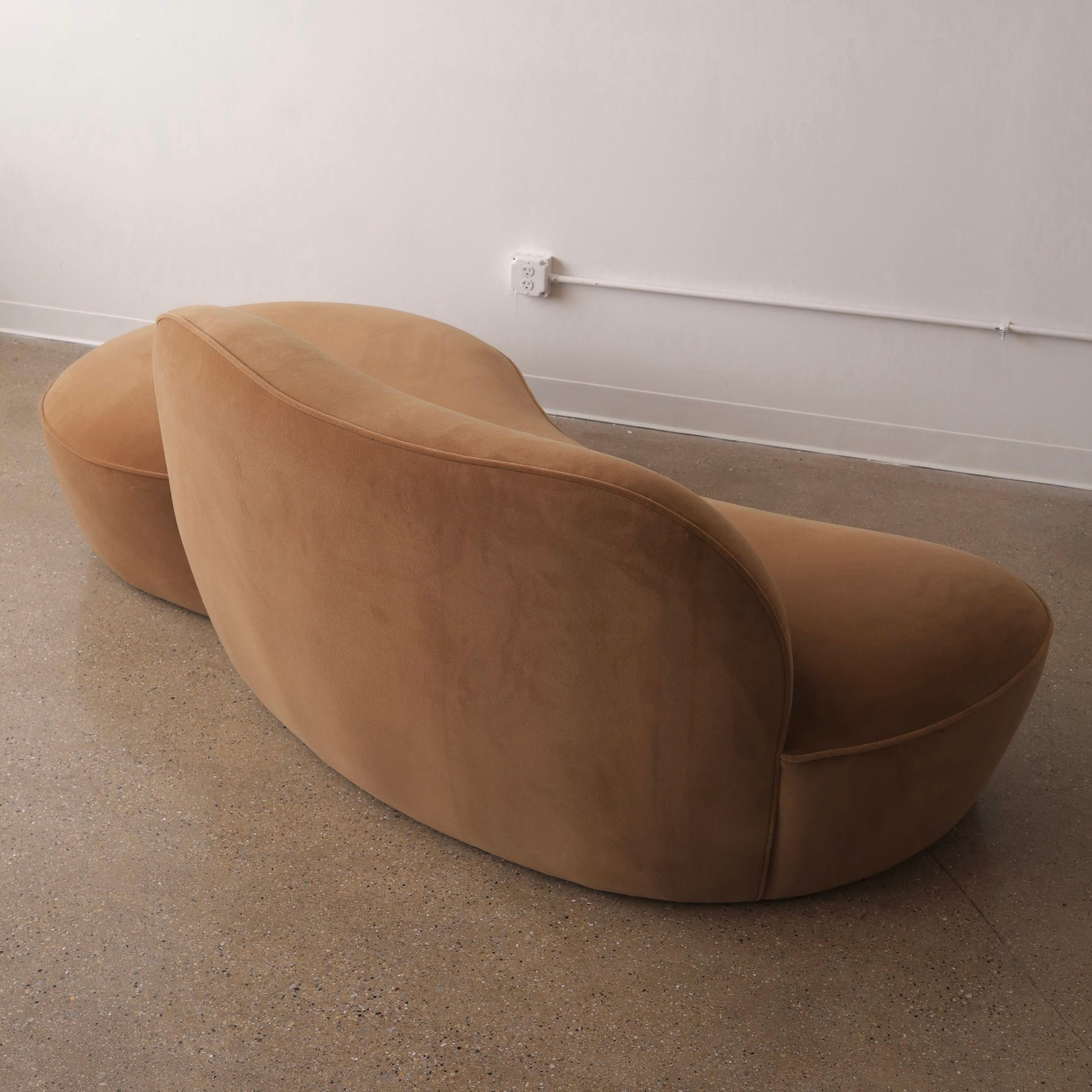 Velvet Vladimir Kagan “Zoe” Sofa