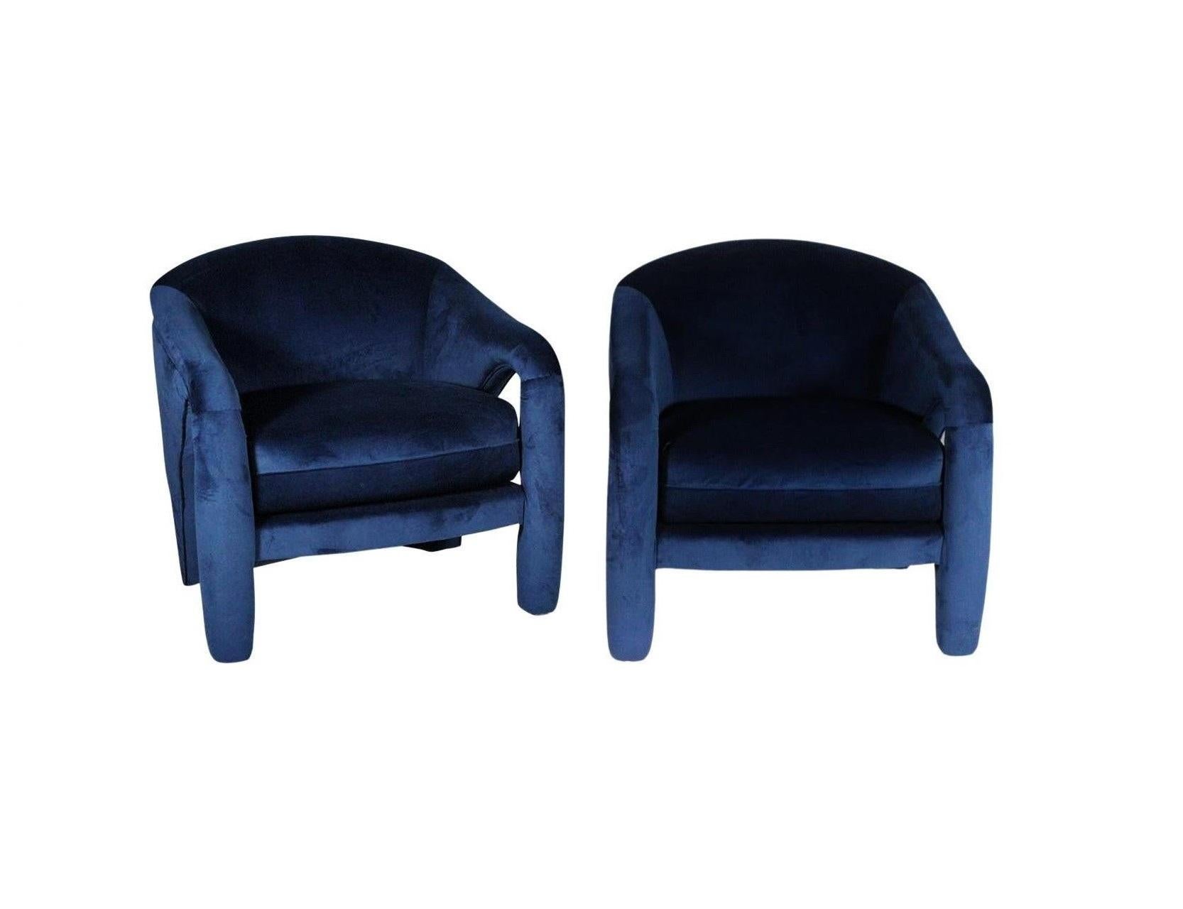 navy lounge chair