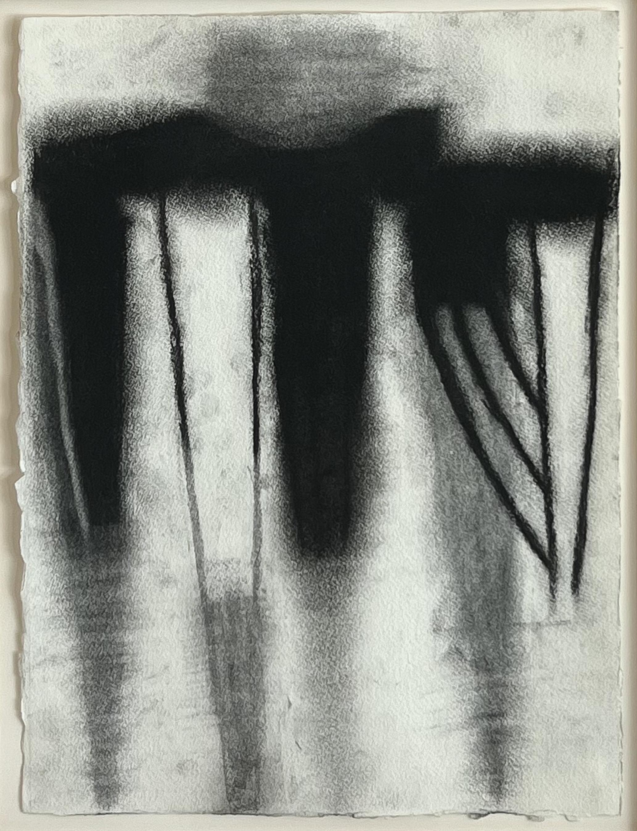 Vladimir Ketchens Framed Abstract Charcoal Drawings In Excellent Condition In Chicago, IL