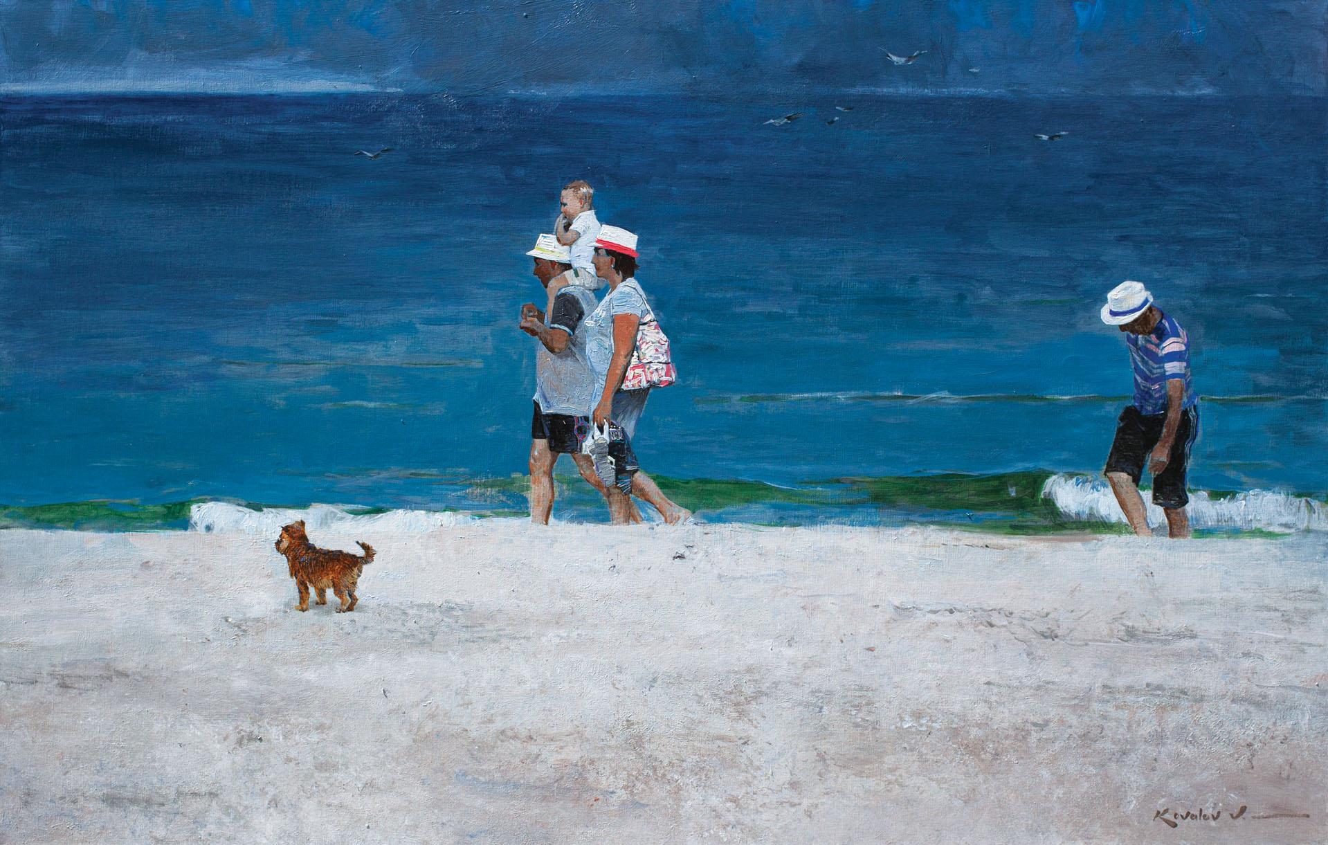 Vladimir Kovalov Landscape Painting - At the Sea
