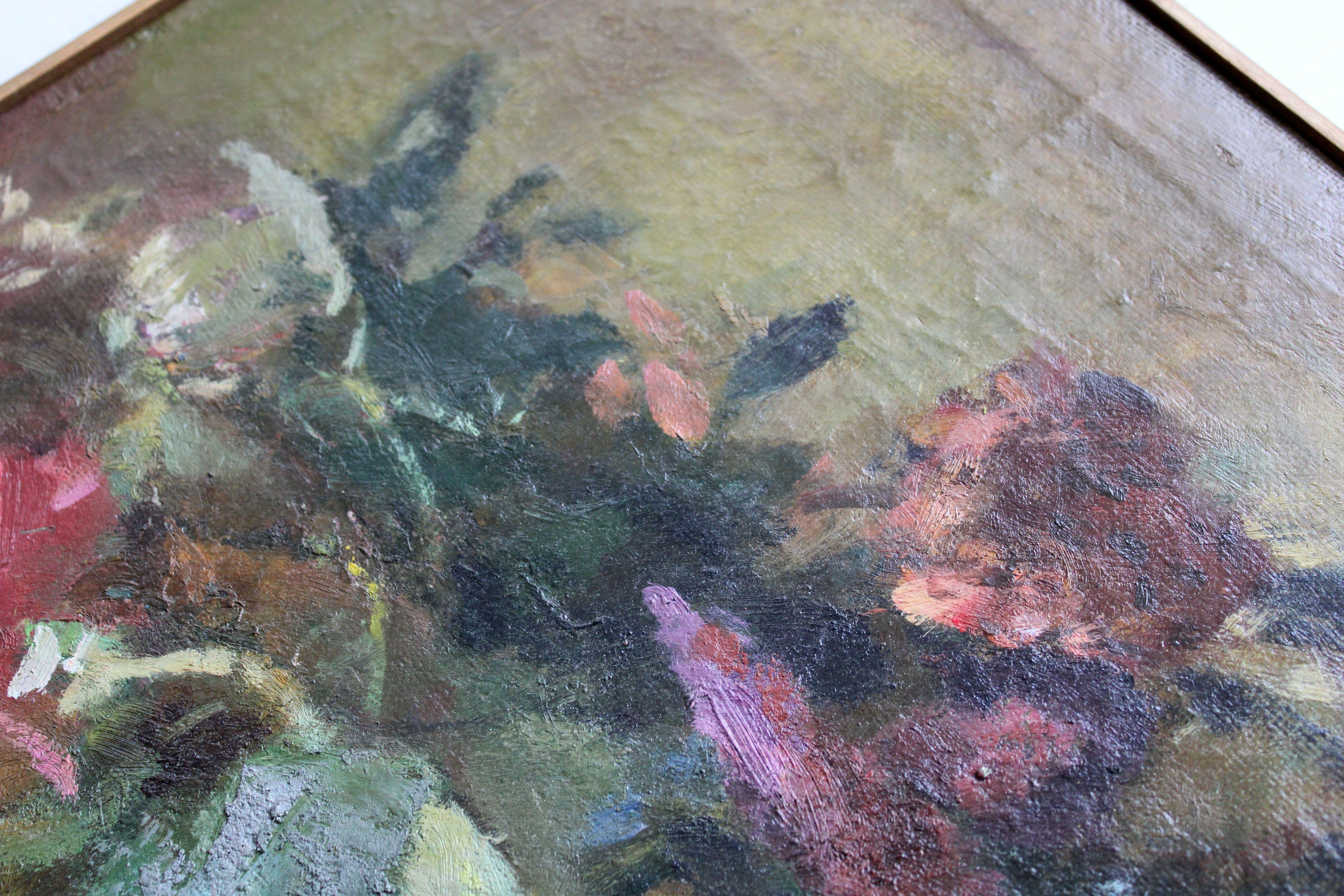 Flowers. 1997, canvas, oil, 67x46 cm For Sale 9