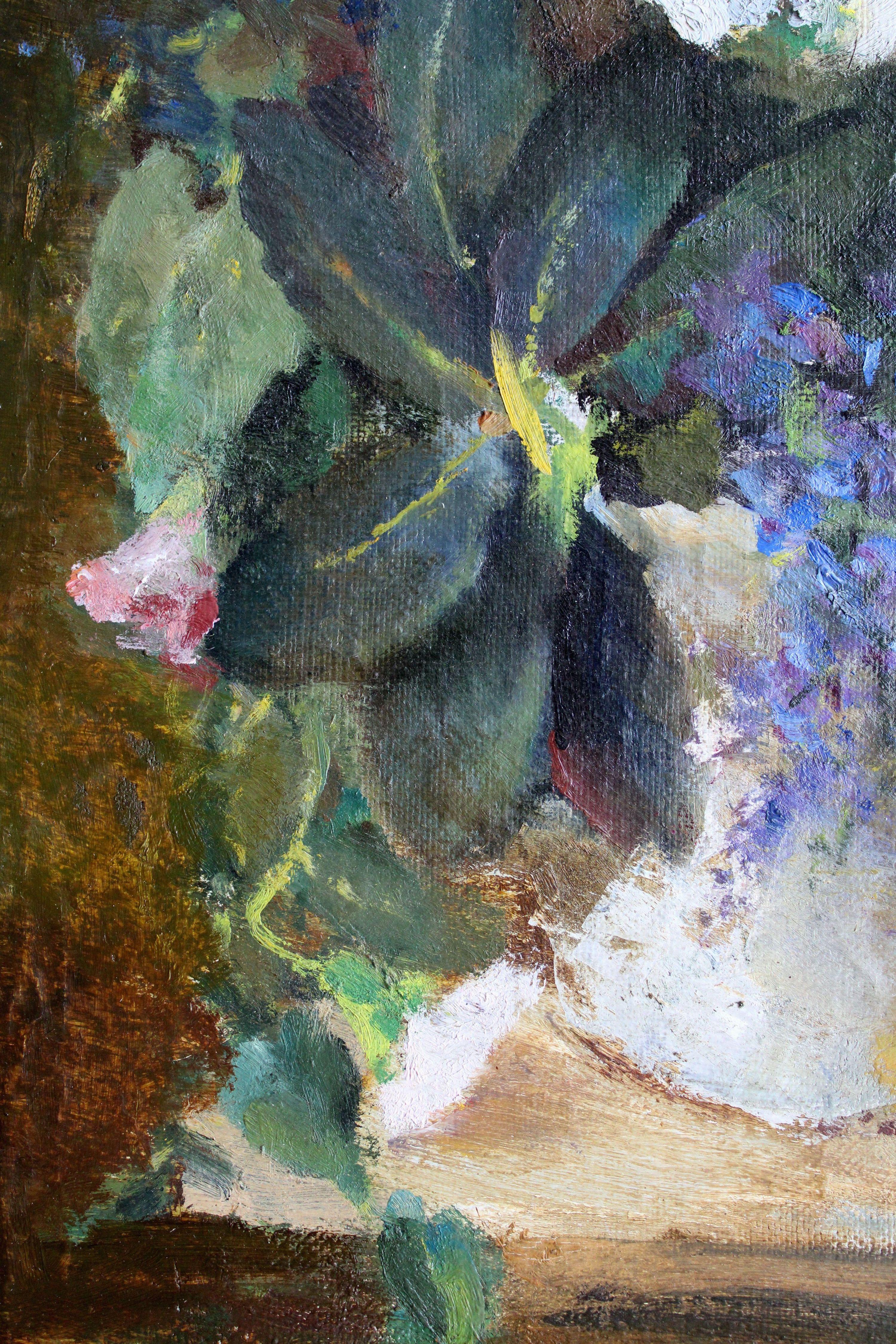 Flowers. 1997, canvas, oil, 67x46 cm For Sale 2