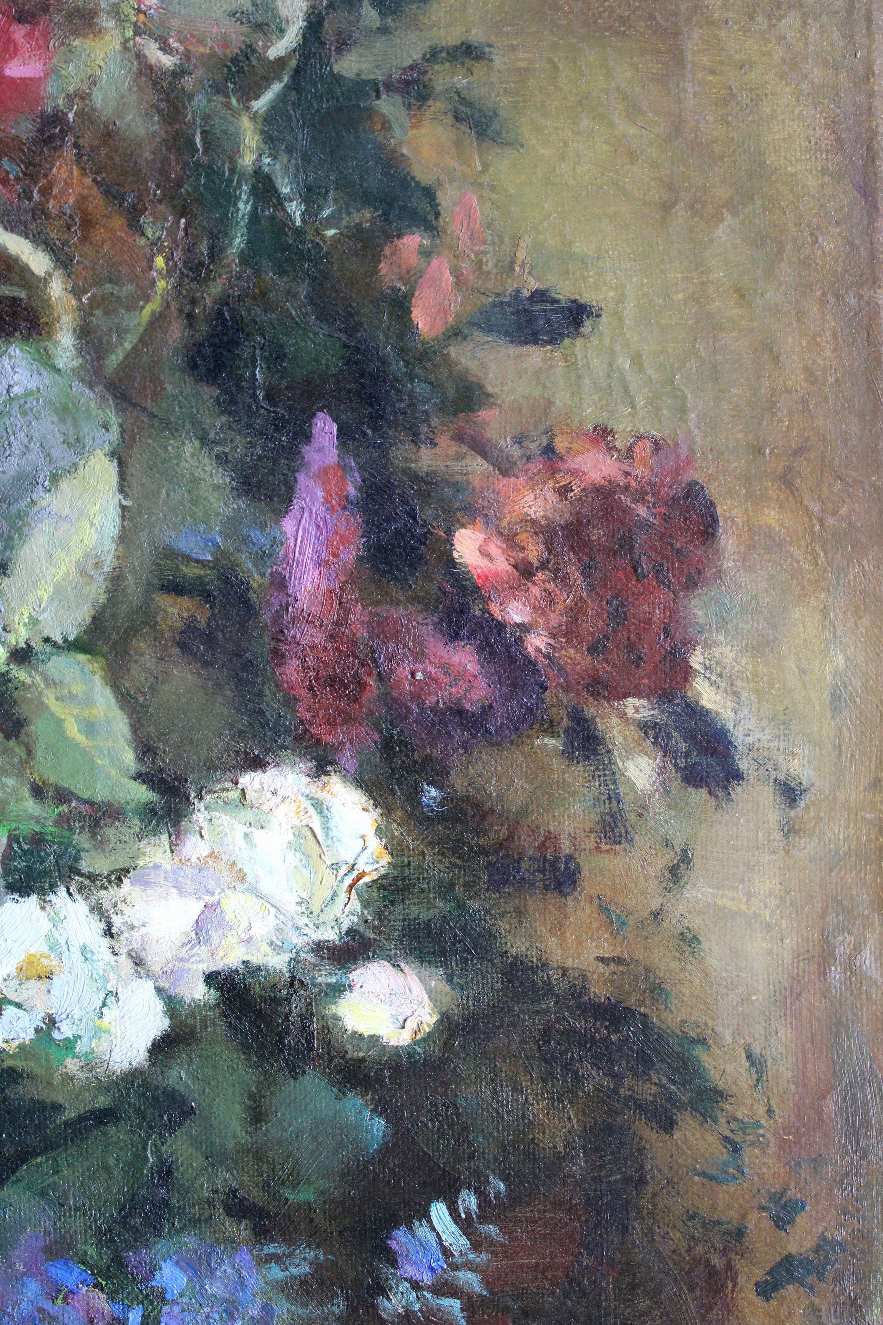Flowers. 1997, canvas, oil, 67x46 cm For Sale 4