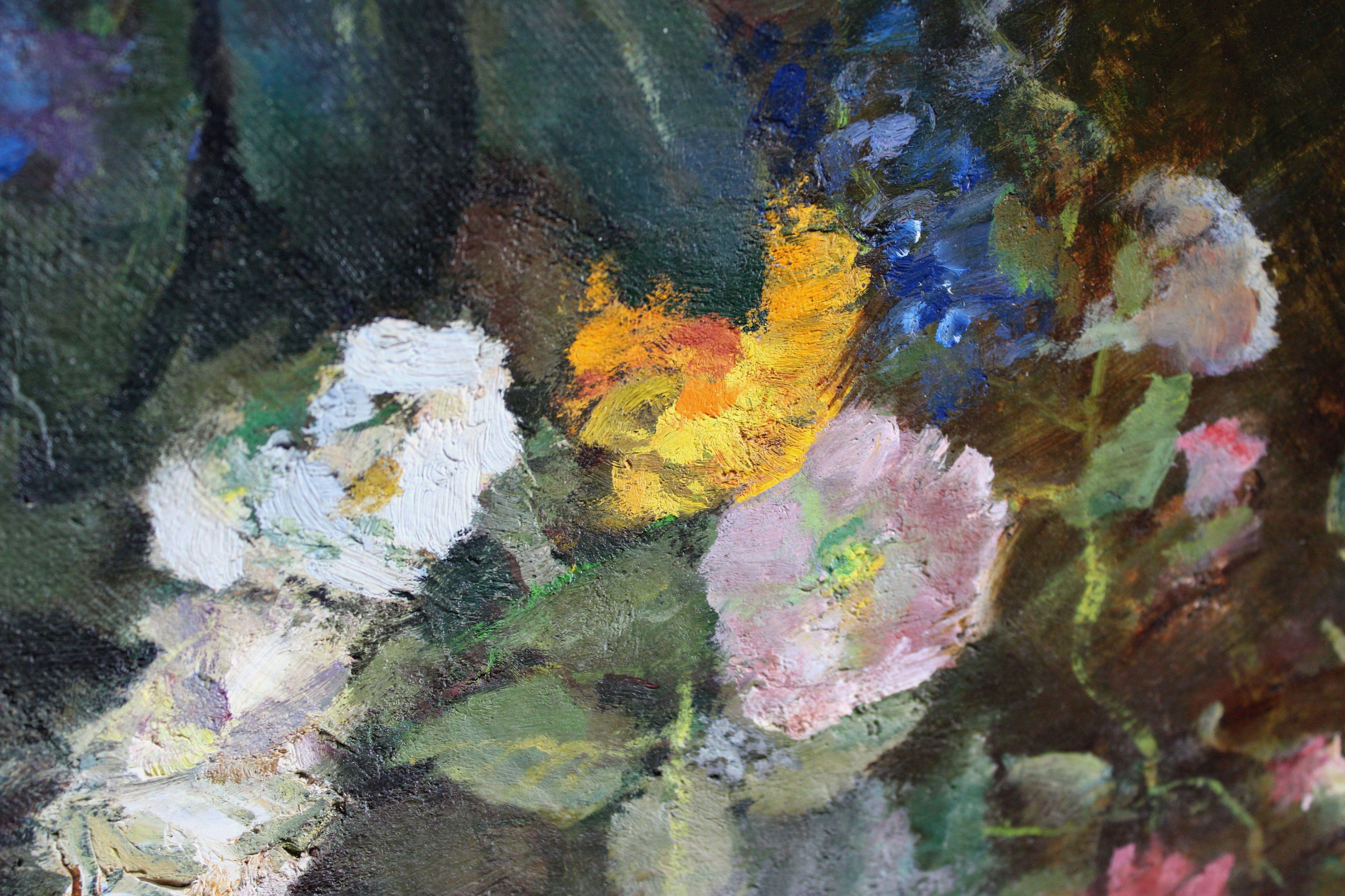 Flowers. 1997, canvas, oil, 67x46 cm For Sale 5