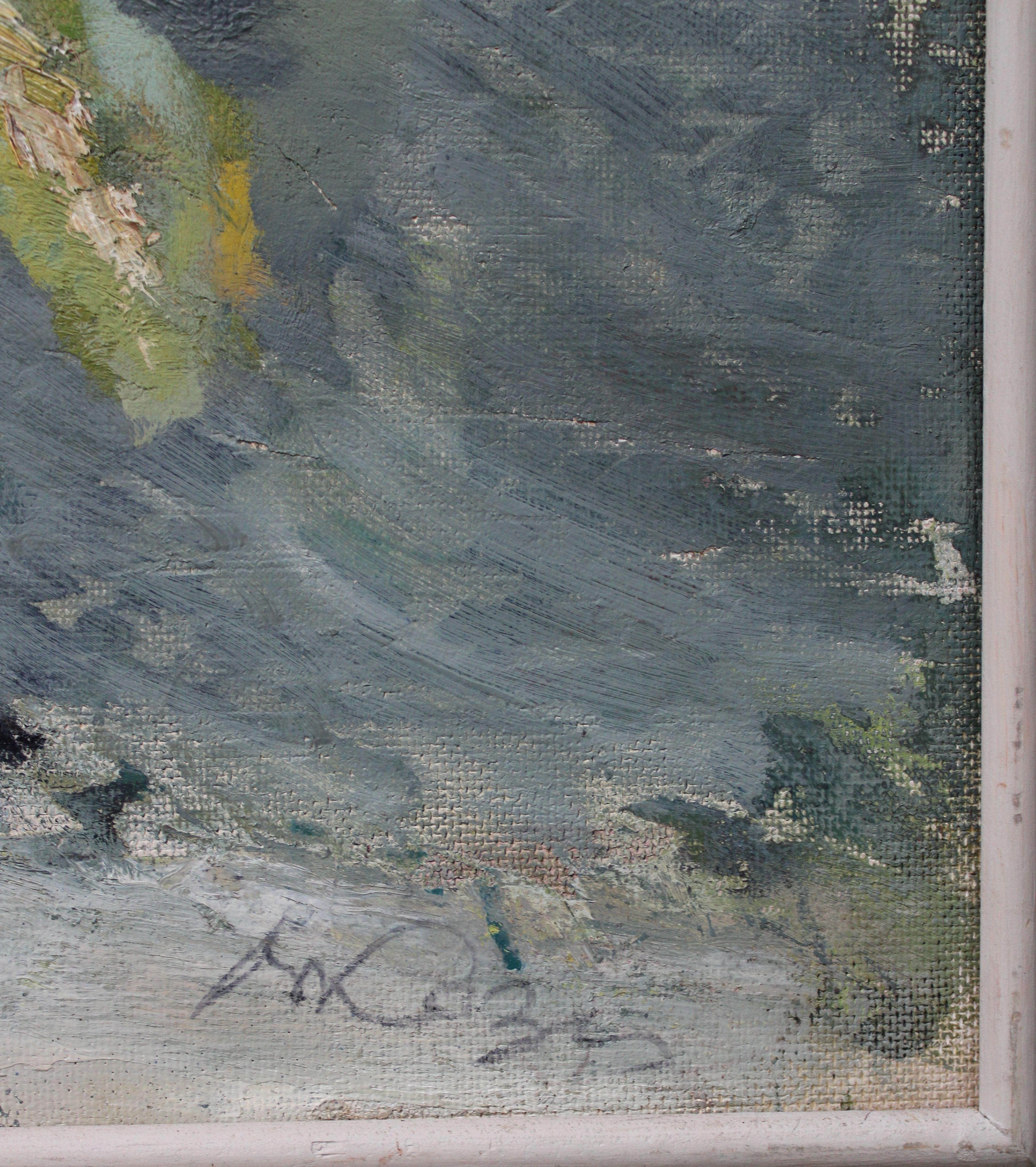 Sonnenblumen. 1994, Karton, Öl, 50x60 cm (Impressionismus), Painting, von Vladimir Kozin 