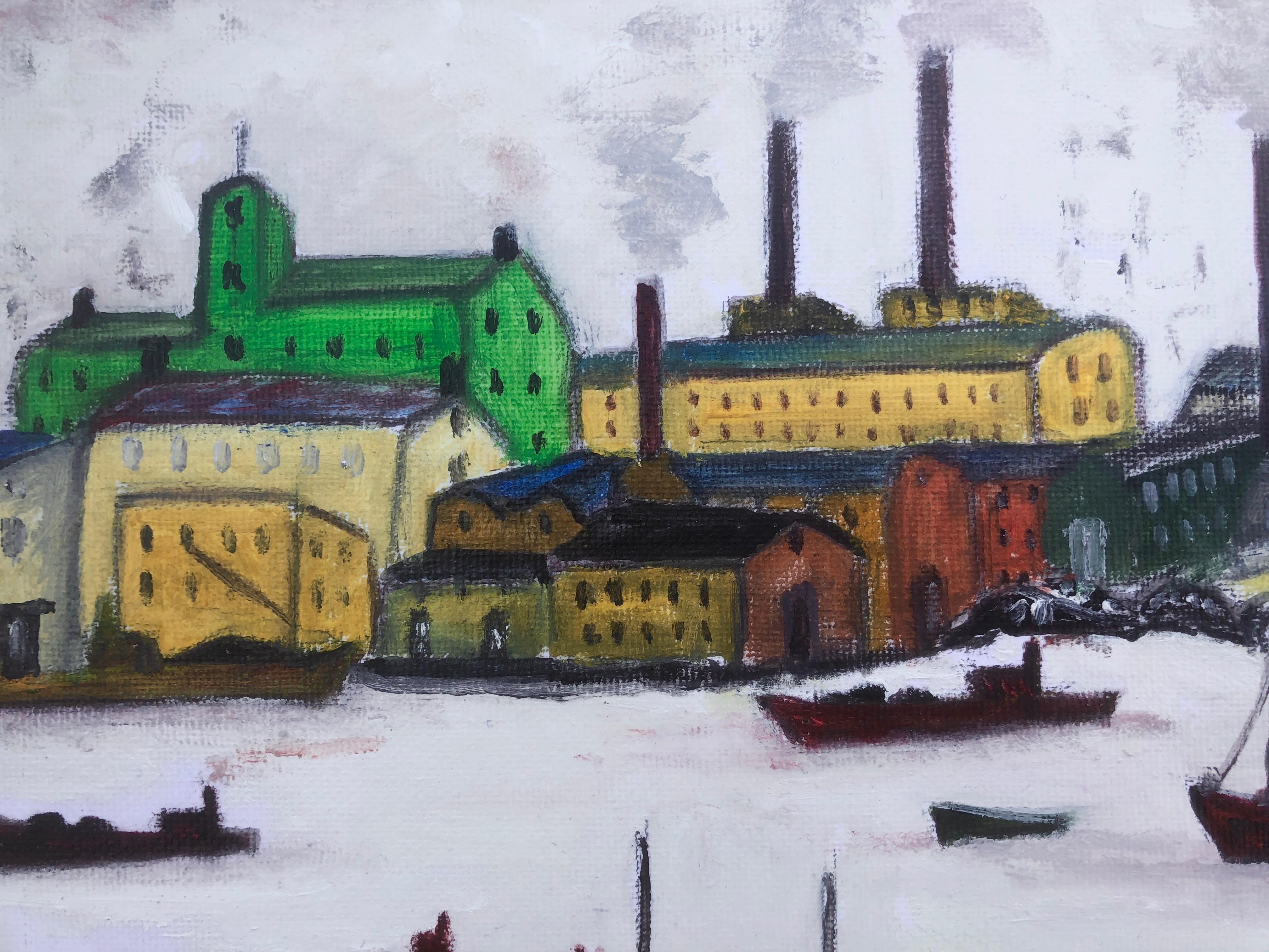 industrial city painting