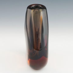 Vladimir Mika for Moser Sommerso Pebble Vase, c1970