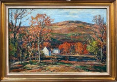 Untitled - {NH or VT Autum Scene, Mtns, Pond, House, Foliage}