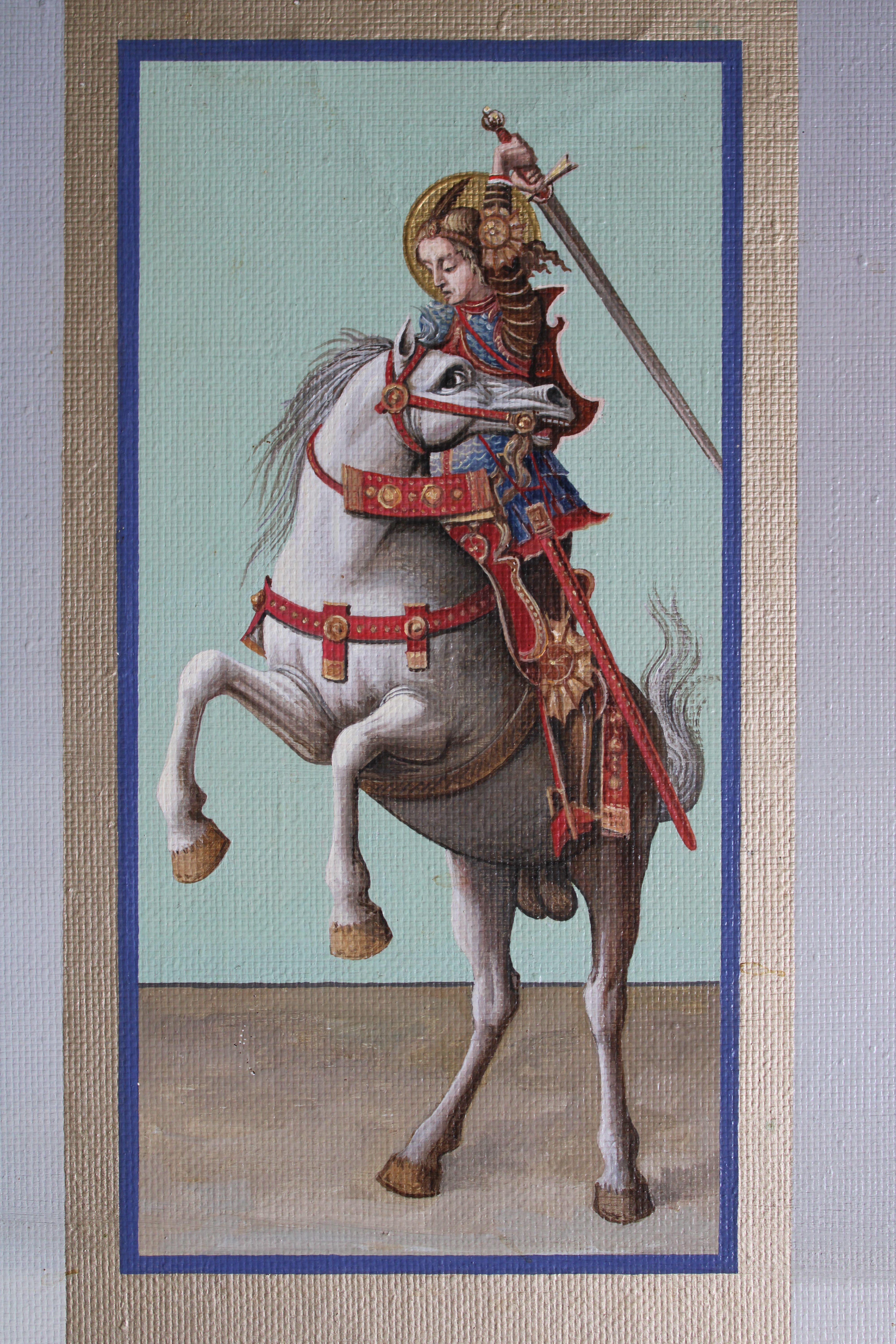 St. George. 1993. Canvas, oil, 75x42 cm For Sale 2