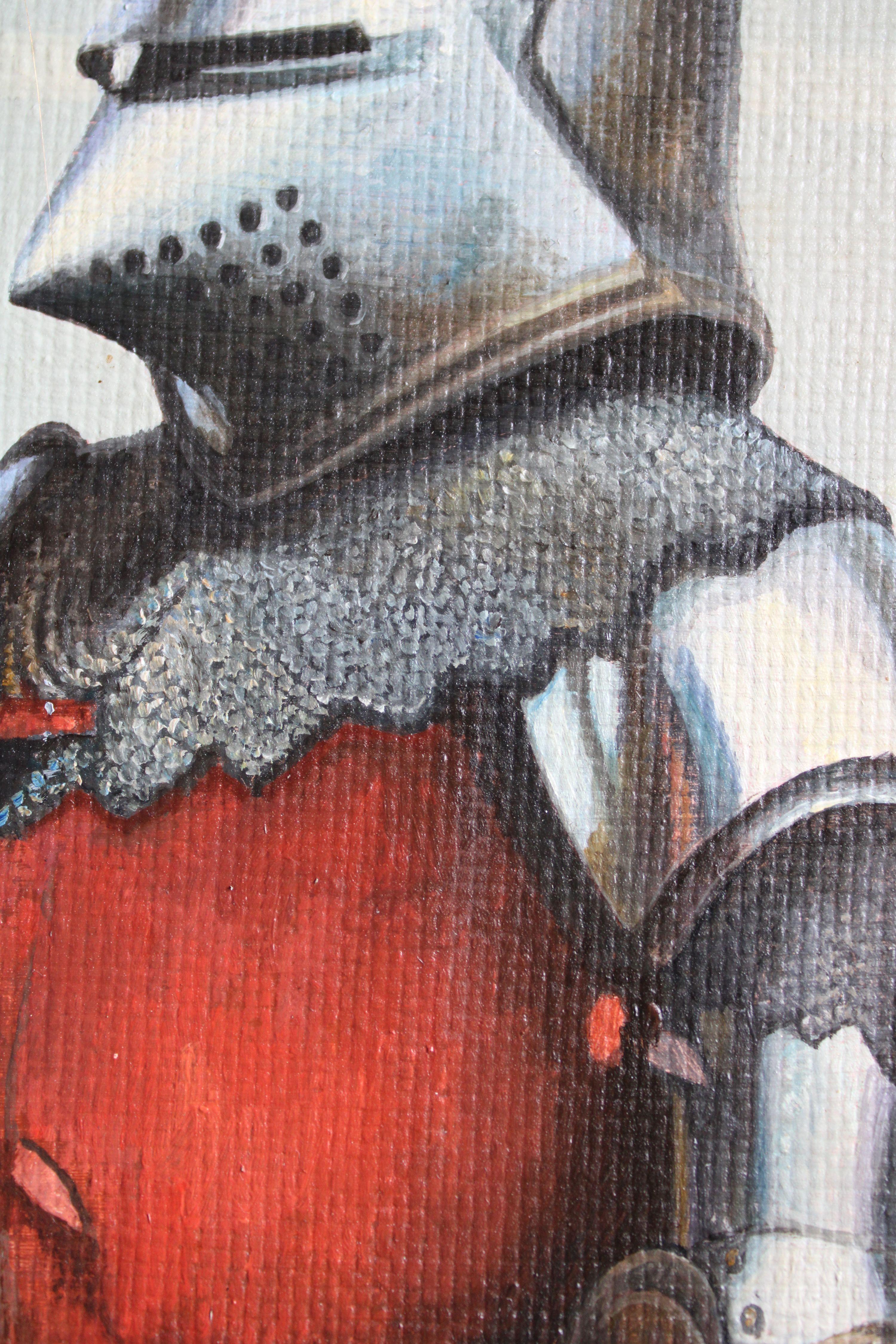 The Knight. 1993. Canvas, oil, 75x42 cm For Sale 8