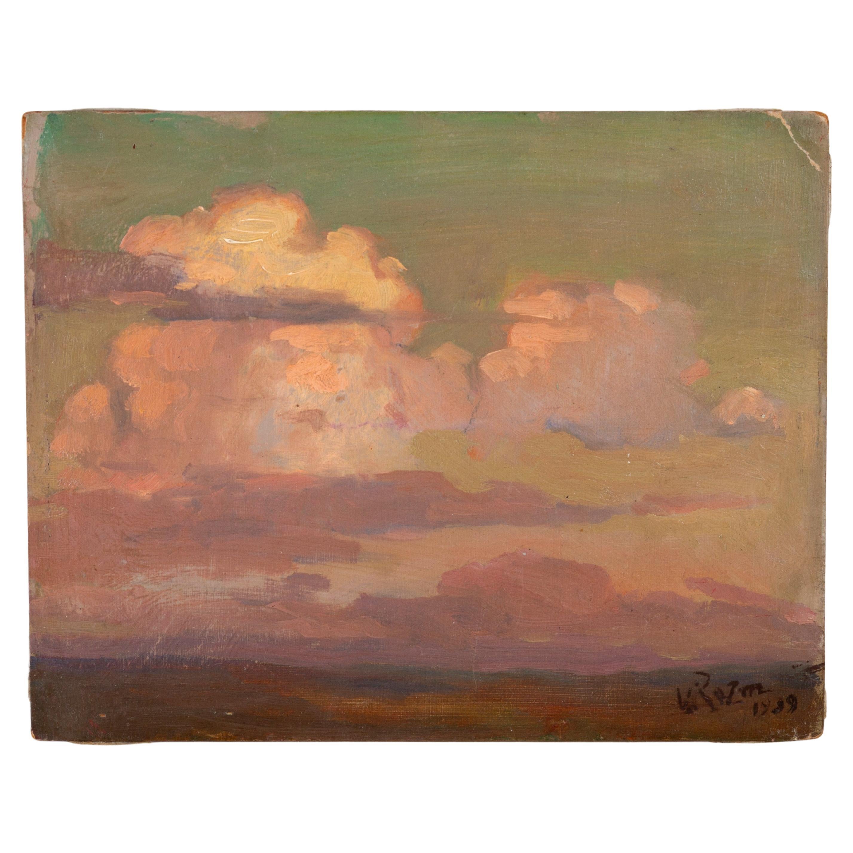 VLADIMIR ROZMAINSKY (Tbilisi 1885-1943 Parigi) Olio di russia