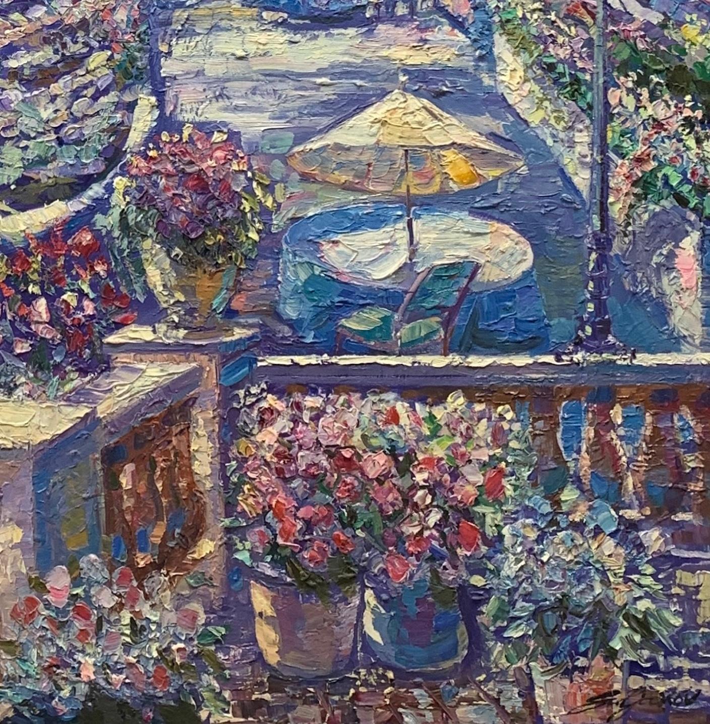 Côte d'Azur (Grau), Landscape Painting, von Vladimir Shulakov