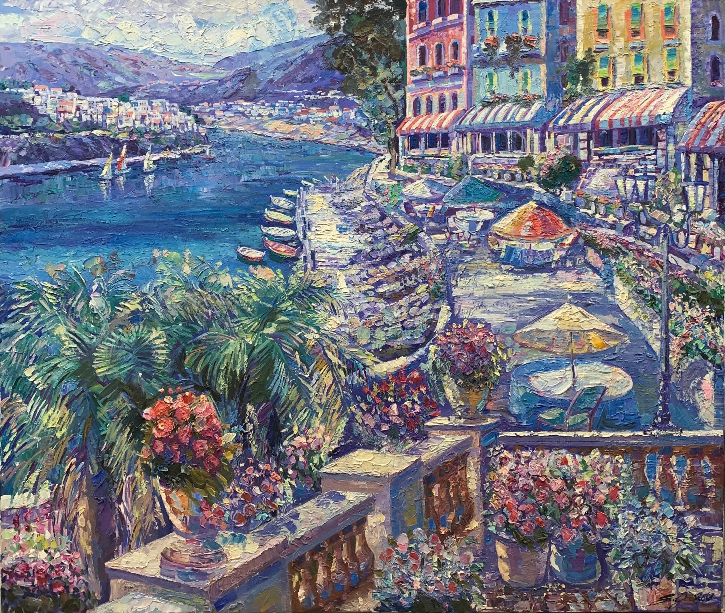 Vladimir Shulakov Landscape Painting – Côte d'Azur