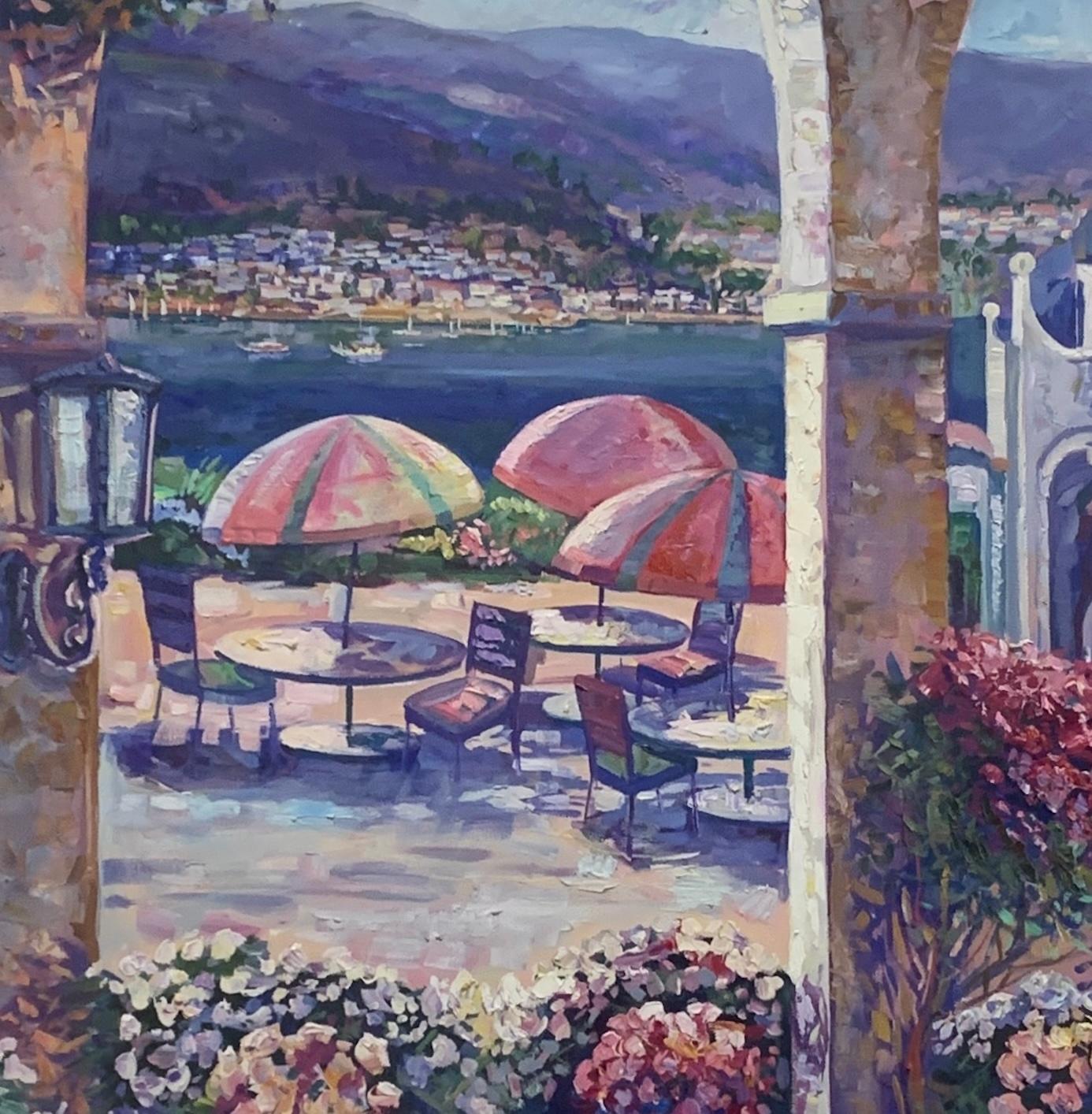 Santorini Patio - Painting by Vladimir Shulakov