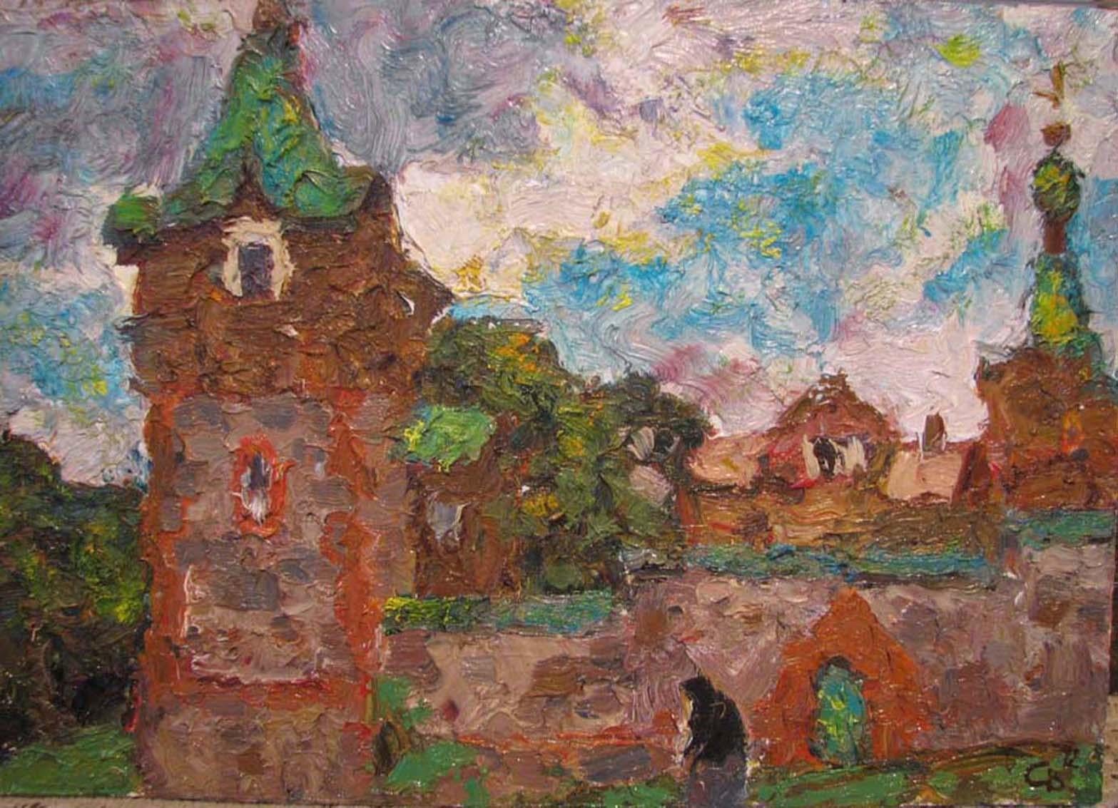 Vladimir Skryabin Landscape Painting – Kloster