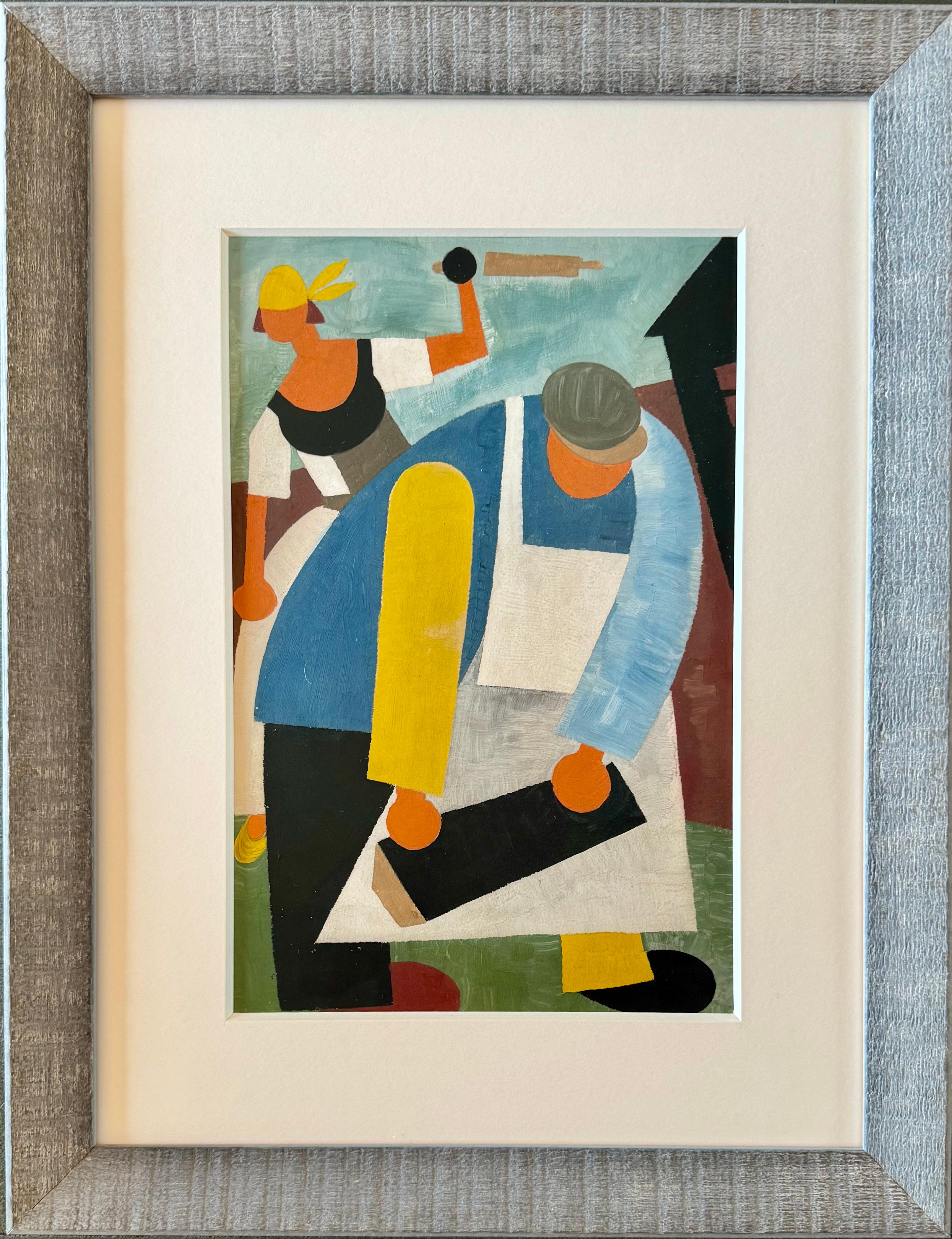 „Workers“, russischer Konstruktivismus, 1920er Jahre, Moderner sozialer Realismus, Kubismus, Figurativ

WLADIMIR VASIL'EVICH LEBEDEV (1891-1967)
