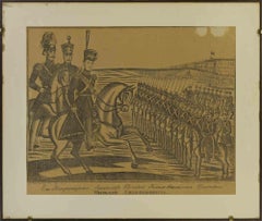 Antique Soldiers - Lithograph by Vladimir Vasilyev - 19th Century
