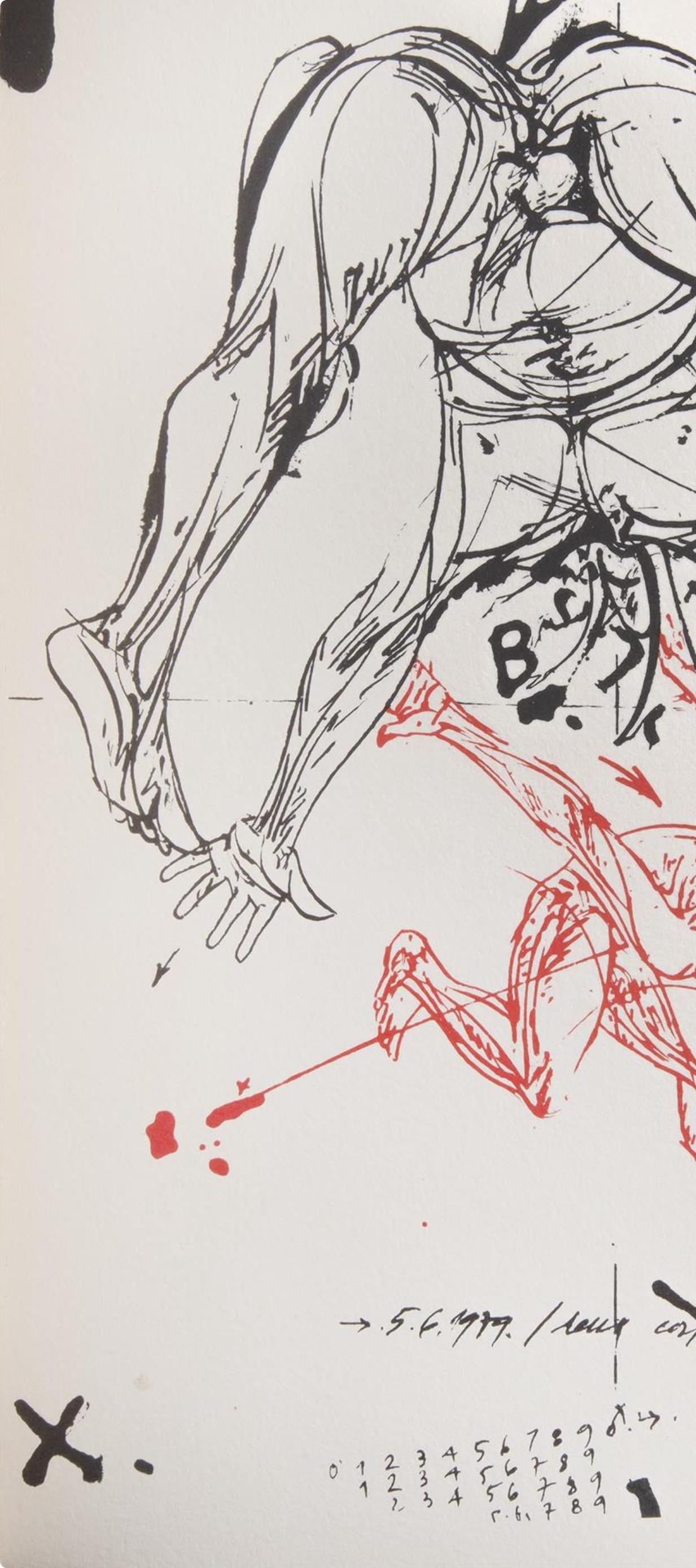Veličković, Composition, Ediciones Polígrafa, Redfern Gallery (after) - Modern Print by Vladimir Velickovic