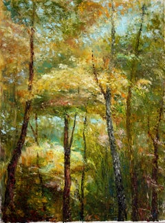 Elegia della foresta autunnale, Pittura, Olio su tela