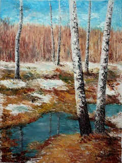 Awaiting spring, Painting, Oil on Canvas