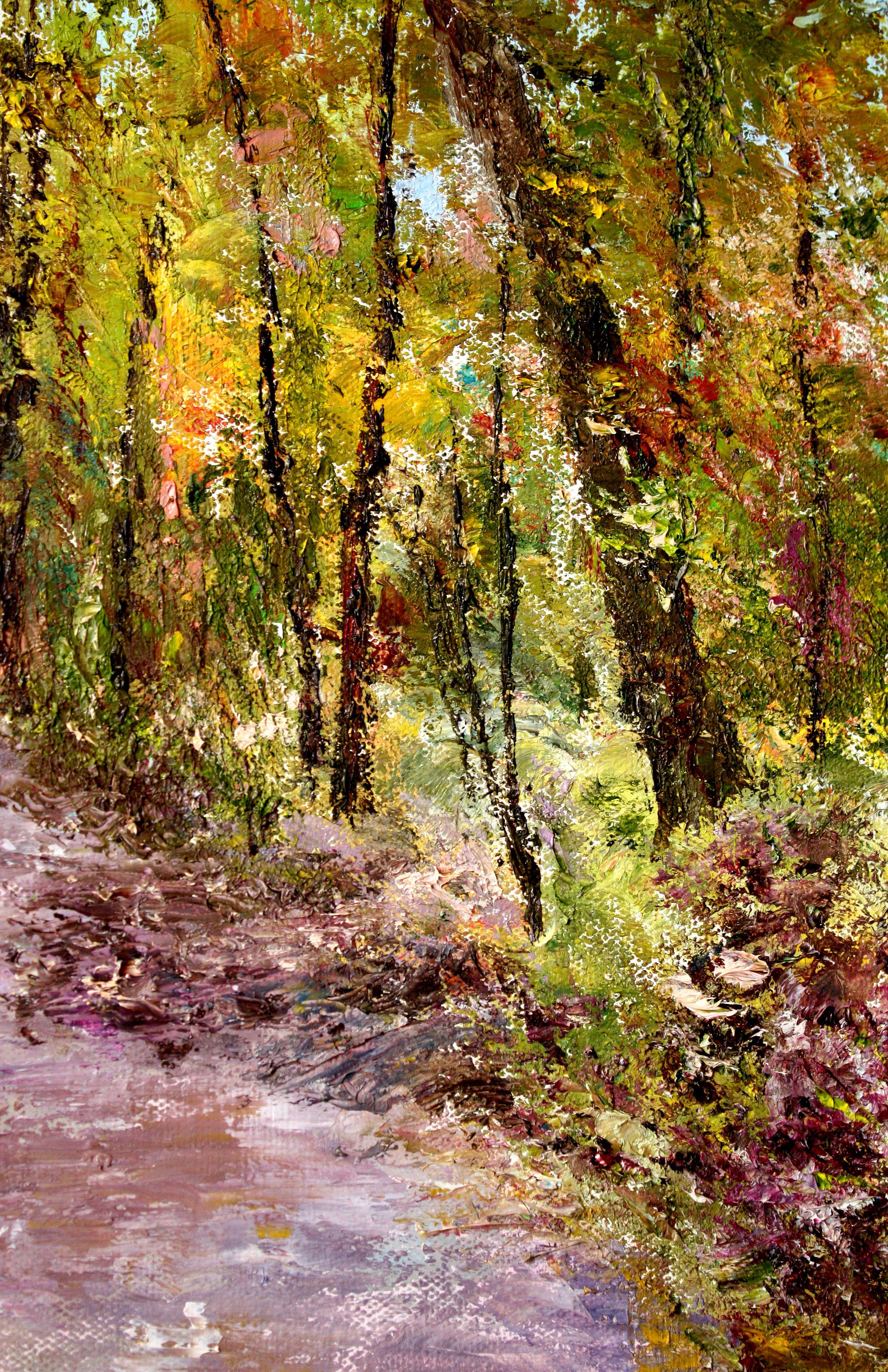 Quindici sfumature di autunno, Pittura, Olio su tela - Painting Impressionismo di Vladimir Volosov
