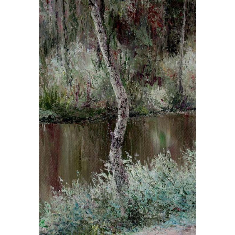 Paesaggio forestale, Pittura, Olio su tela - Painting Impressionismo di Vladimir Volosov