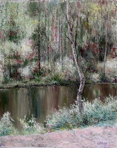 Forest Landscape, Painting, Oil on Canvas