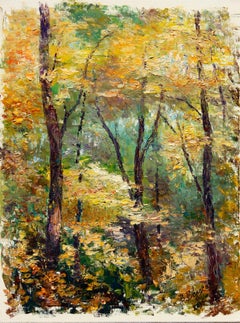In dense Forest, Painting, Oil on Canvas